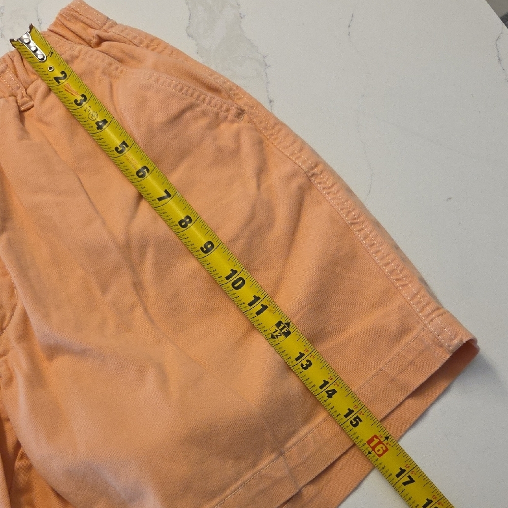 Men's Peach Flat-Front Cotton Shorts with Elastic Waistband - Picture 5 of 7